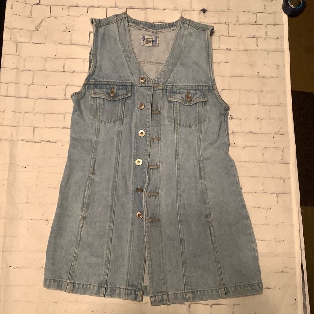 M.J. blue jean vest small